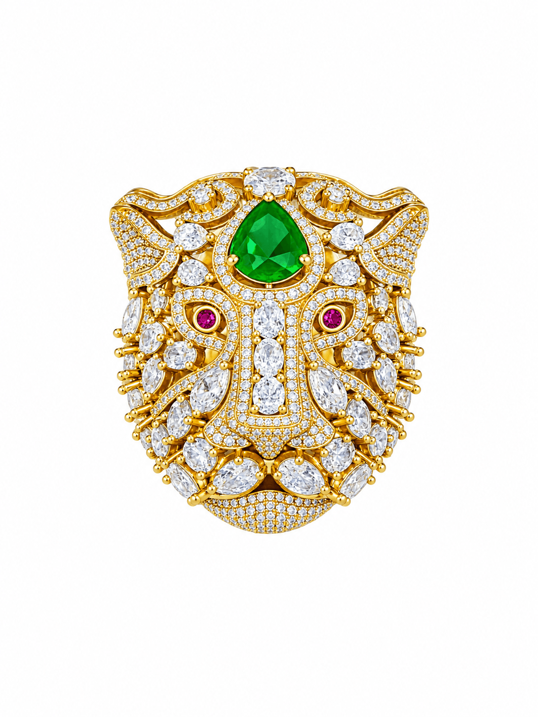 GP GREEN STONE TIGER FACE